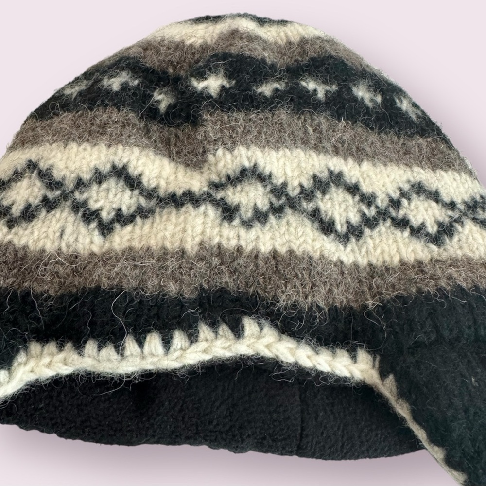 Sherpa Knits 100% Wool Fleece / Sherpa Lined Kids Winter Hat - Picture 6 of 8